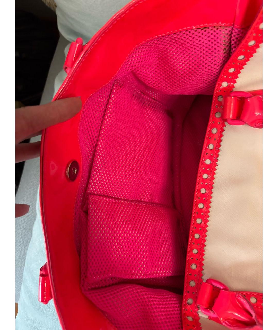 MOSCHINO Белая сумка тоут из лакированной кожи, фото 5