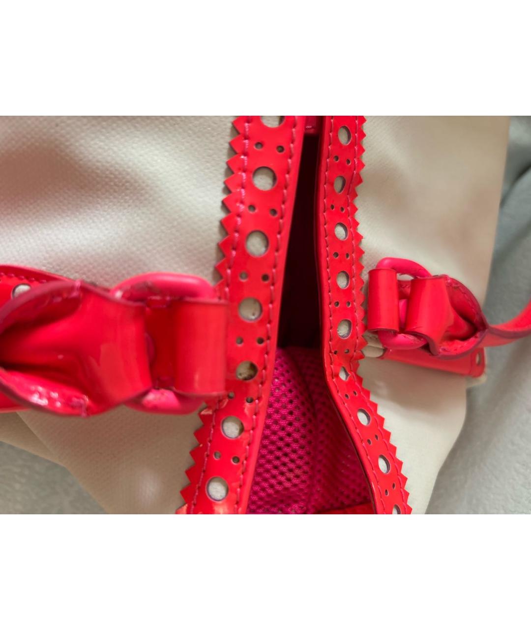 MOSCHINO Белая сумка тоут из лакированной кожи, фото 8