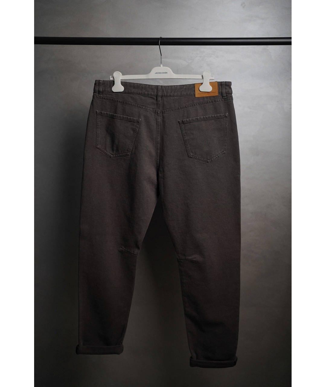 BRUNELLO CUCINELLI Коричневые хлопко-эластановые прямые джинсы, фото 2