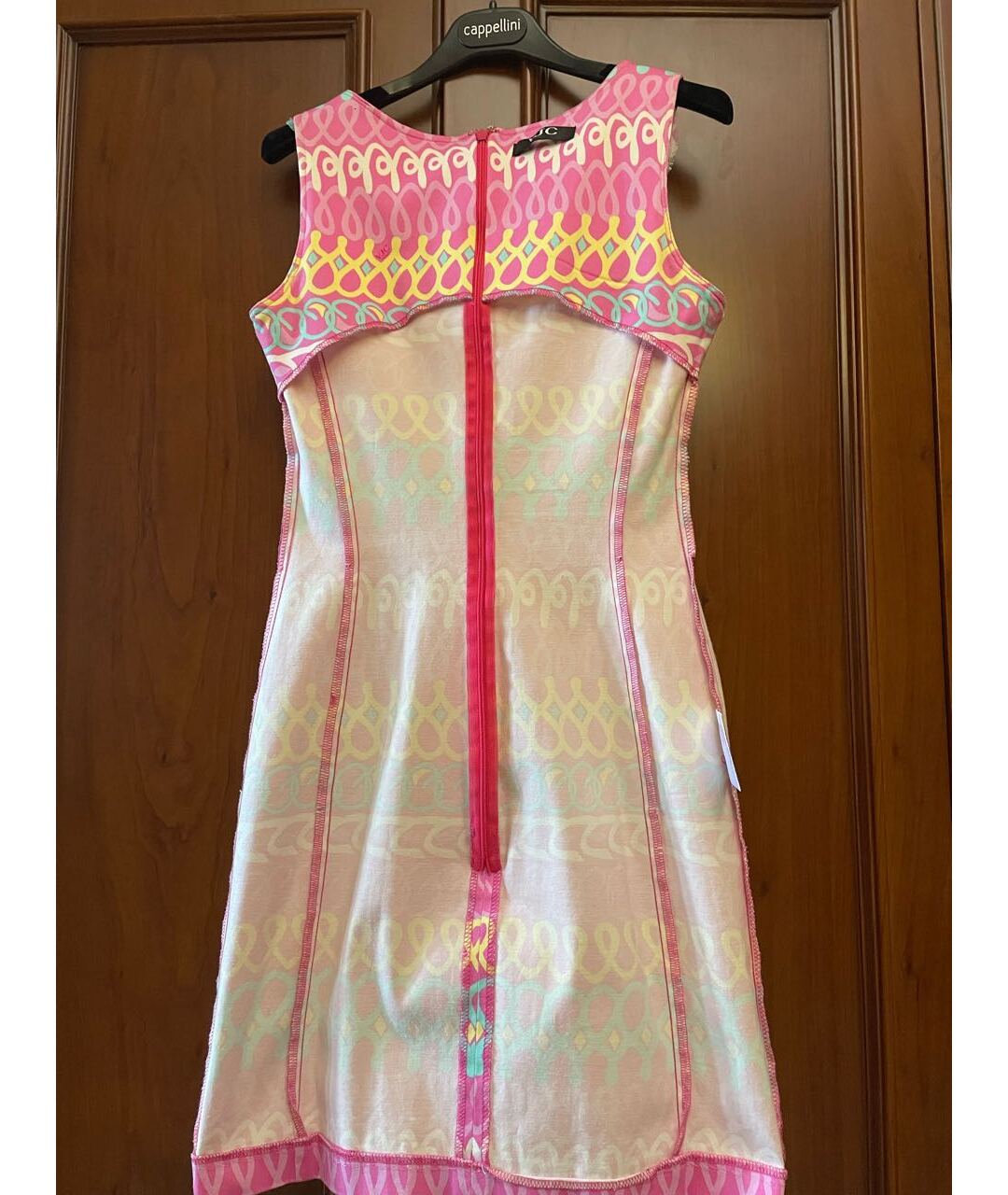 VERSACE JEANS COUTURE Розовое хлопко-эластановое коктейльное платье, фото 6