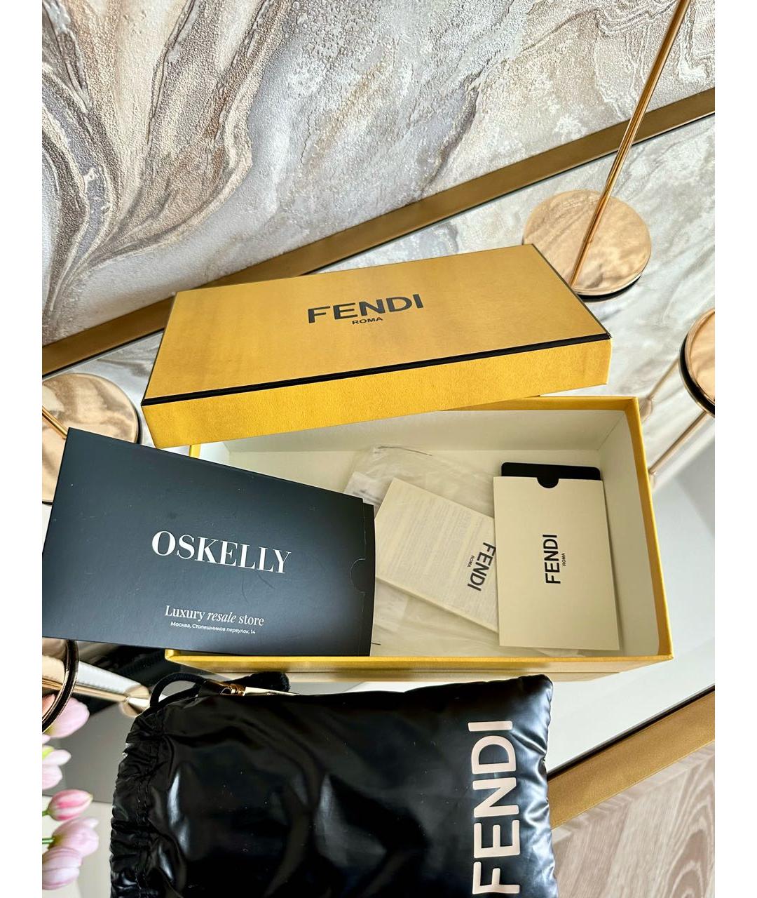 FENDI Серые металлические солнцезащитные очки, фото 5