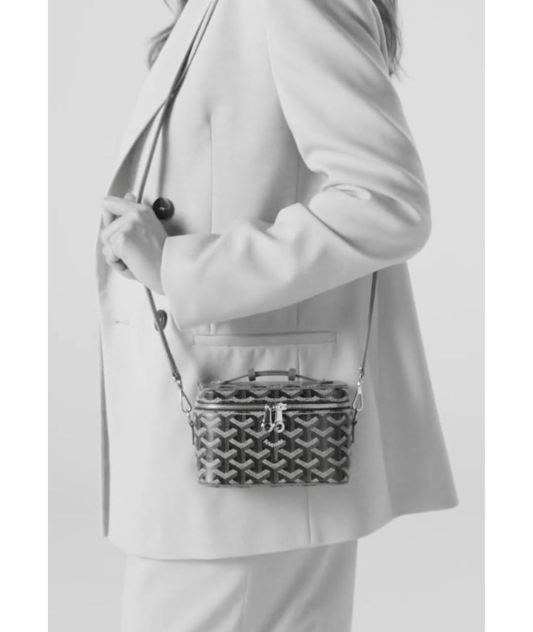 GOYARD Коричневая кожаная сумка с короткими ручками, фото 7