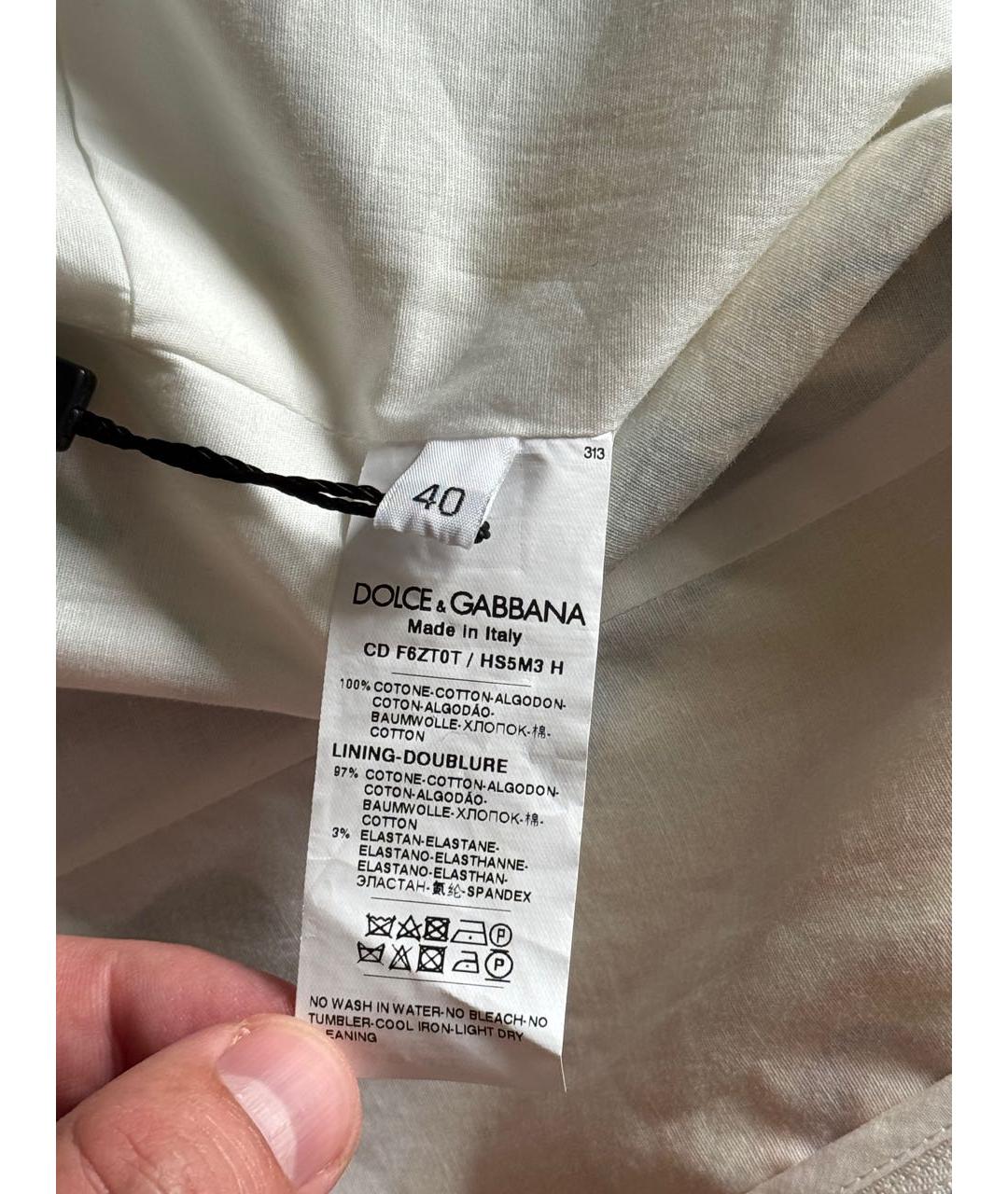 DOLCE&GABBANA Мульти хлопковое повседневное платье, фото 5