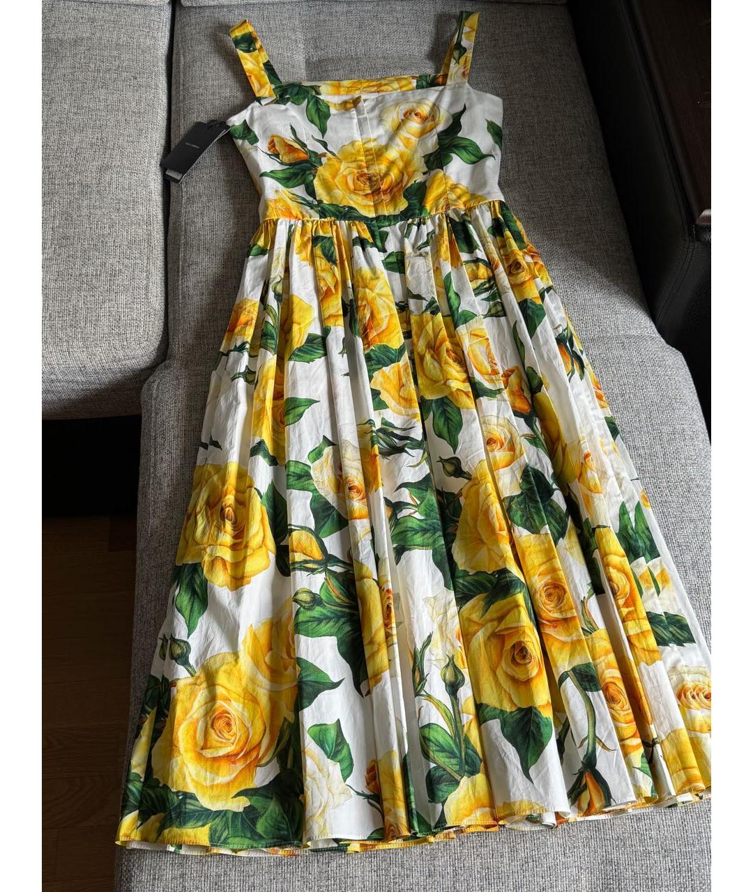 DOLCE&GABBANA Мульти хлопковое повседневное платье, фото 3