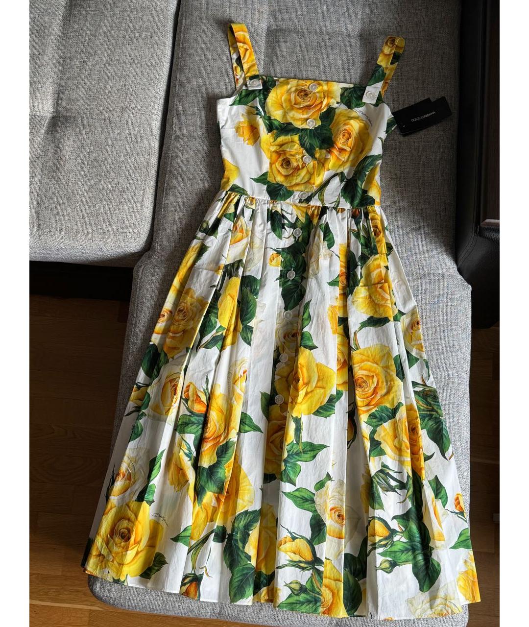DOLCE&GABBANA Мульти хлопковое повседневное платье, фото 2