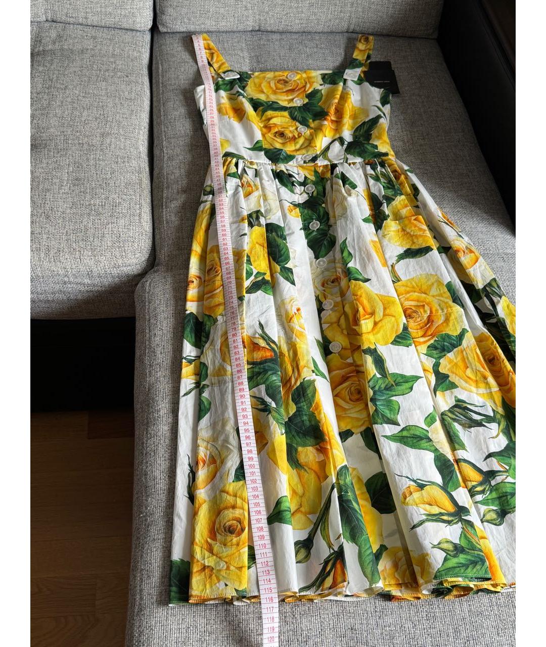 DOLCE&GABBANA Мульти хлопковое повседневное платье, фото 8