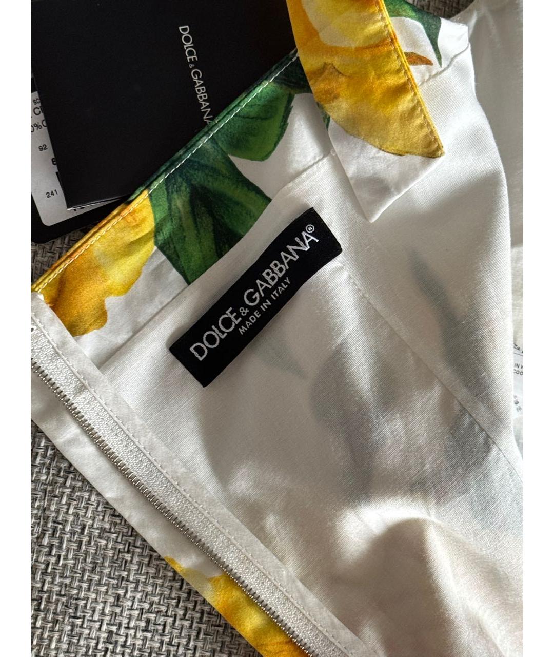 DOLCE&GABBANA Мульти хлопковое повседневное платье, фото 4