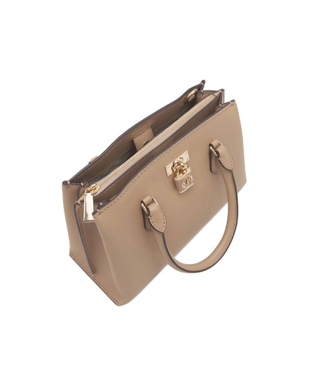 MICHAEL KORS Бежевая сумка с короткими ручками из искусственной кожи, фото 4