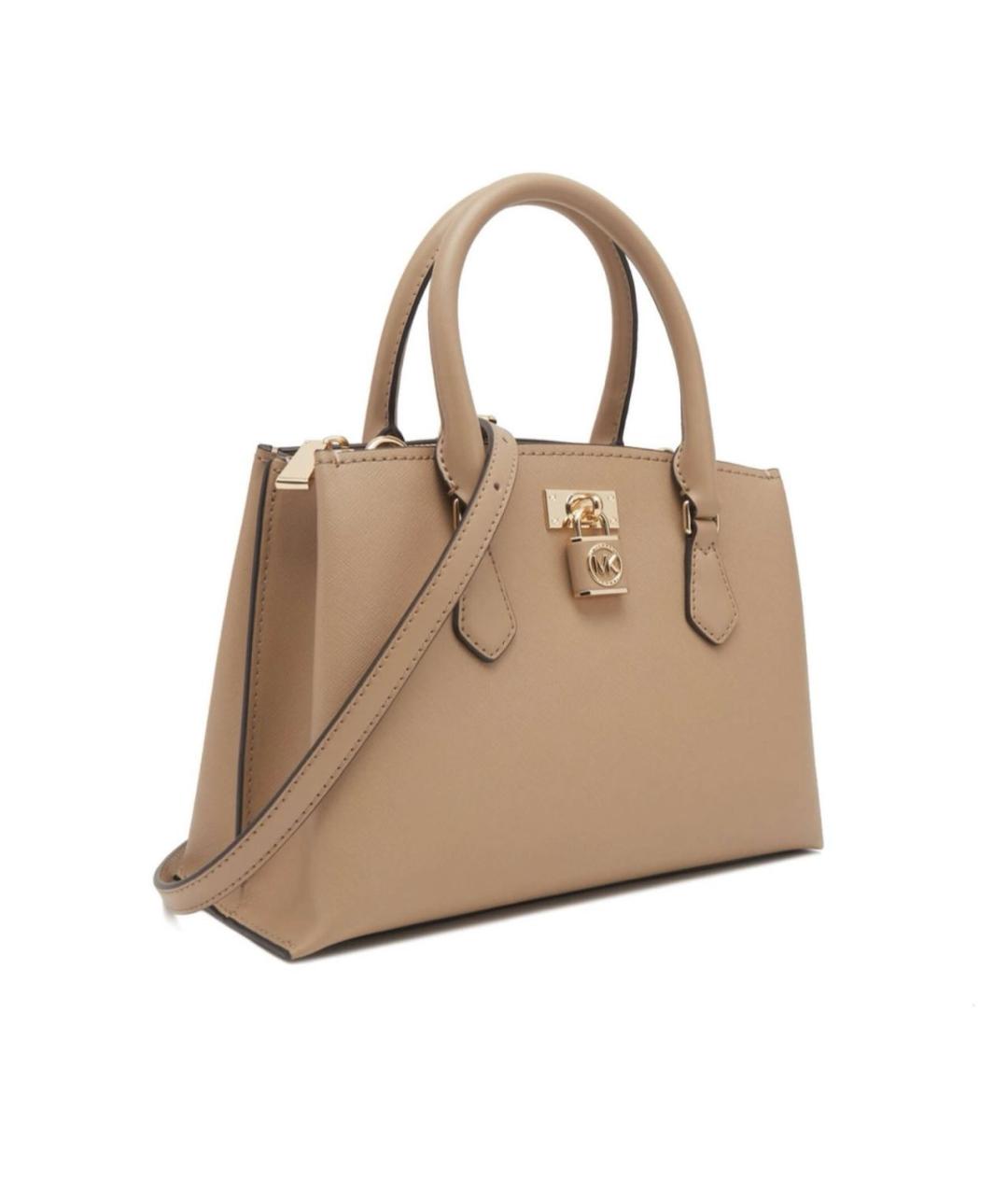 MICHAEL KORS Бежевая сумка с короткими ручками из искусственной кожи, фото 2