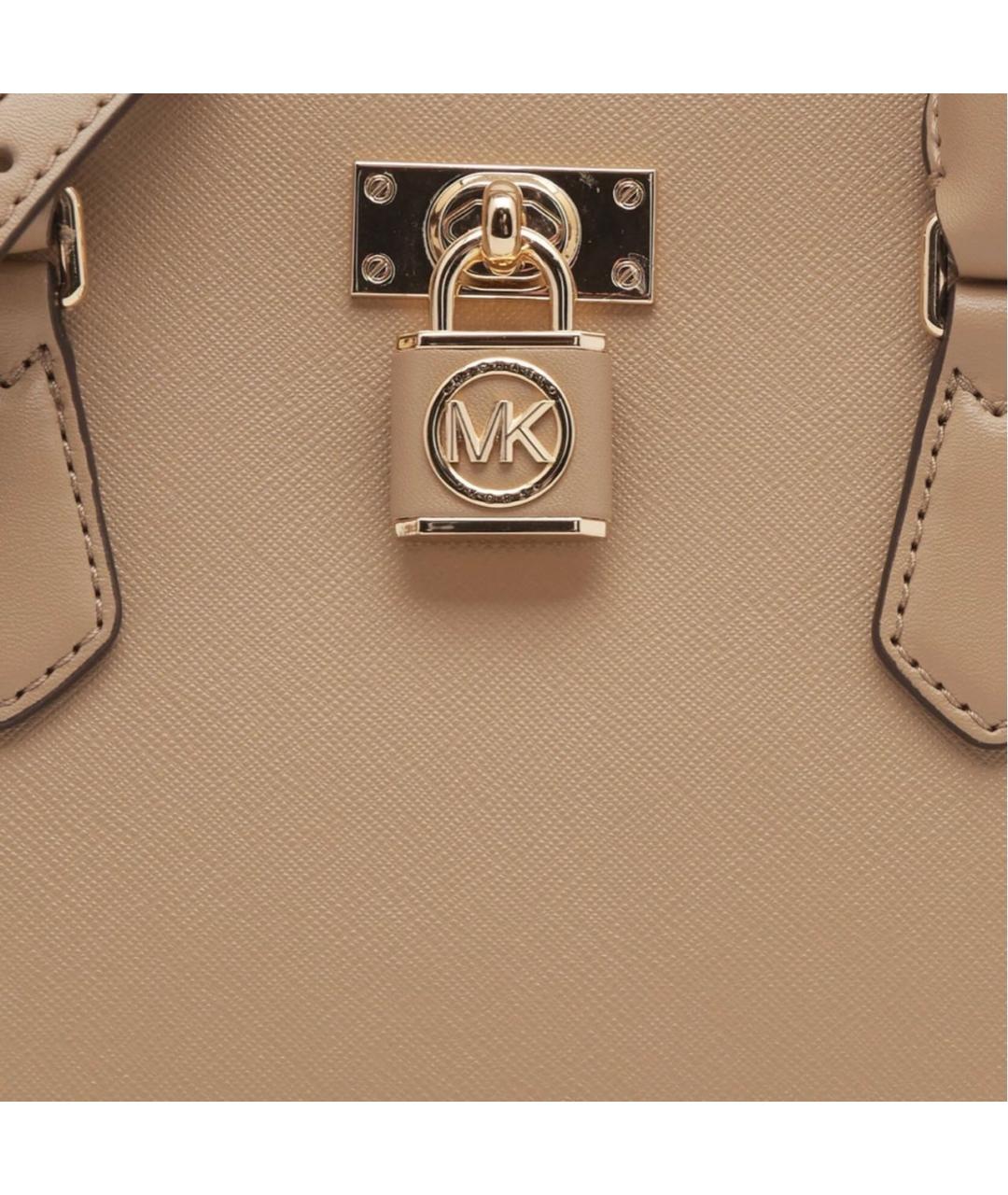 MICHAEL KORS Бежевая сумка с короткими ручками из искусственной кожи, фото 5