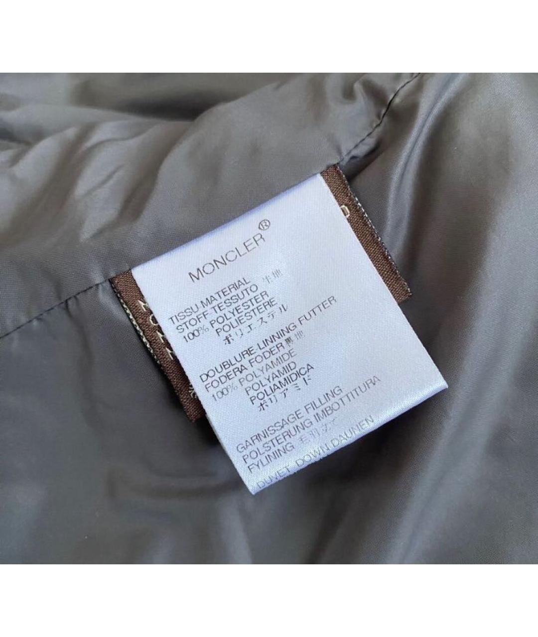 MONCLER Антрацитовая полиамидовая куртка, фото 6
