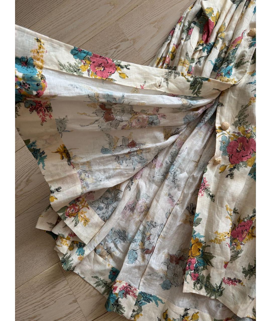 ZIMMERMANN Мульти льняное повседневное платье, фото 4