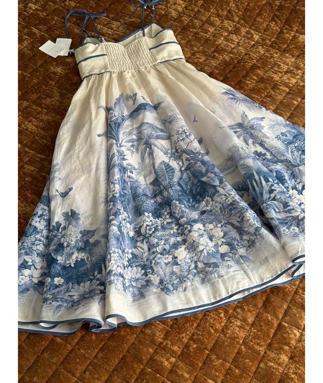 ZIMMERMANN Мульти льняное повседневное платье, фото 4