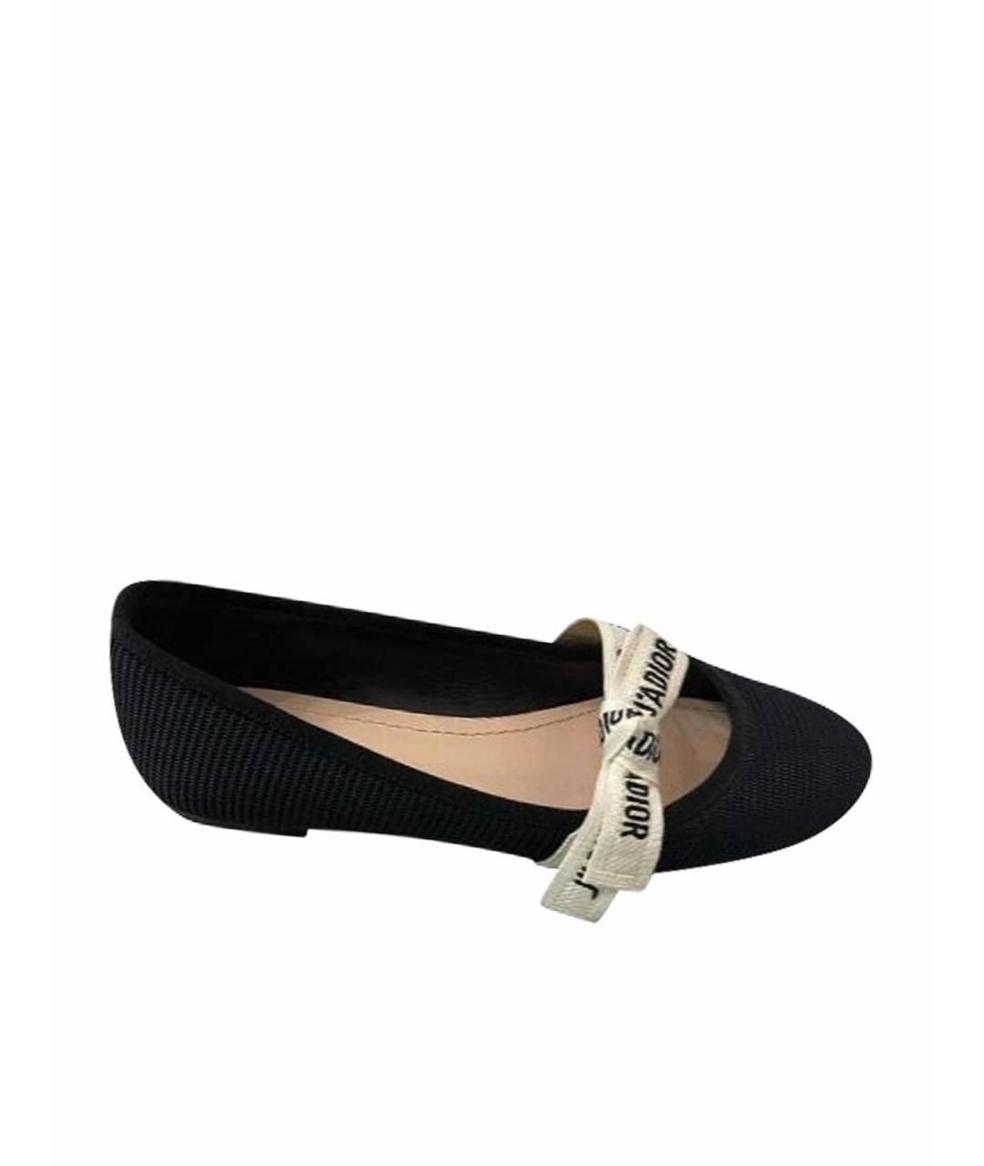 CHRISTIAN DIOR Черные балетки, фото 1