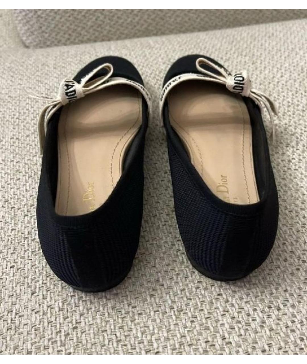 CHRISTIAN DIOR Черные балетки, фото 4