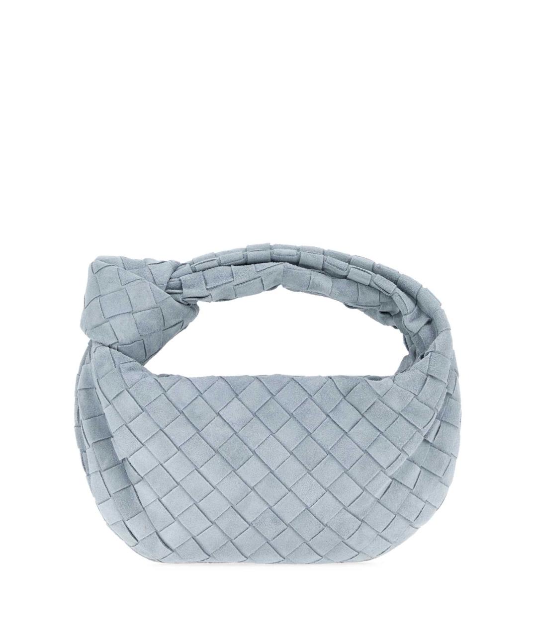 BOTTEGA VENETA Голубая замшевая сумка с короткими ручками, фото 1