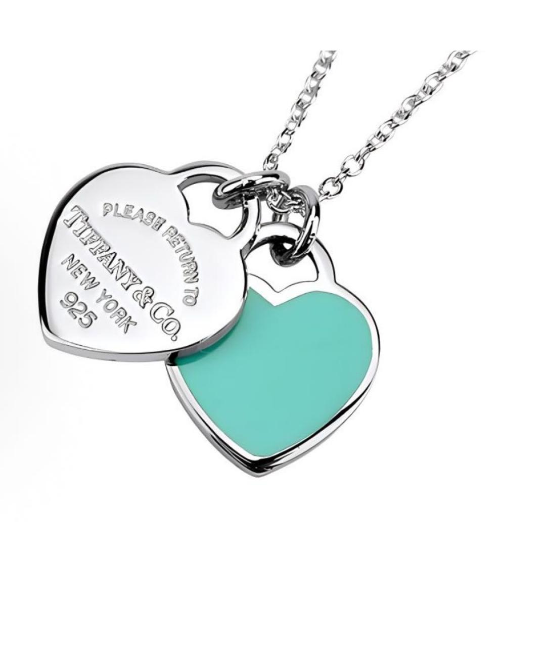 TIFFANY&CO Бирюзовая серебряная подвеска, фото 2