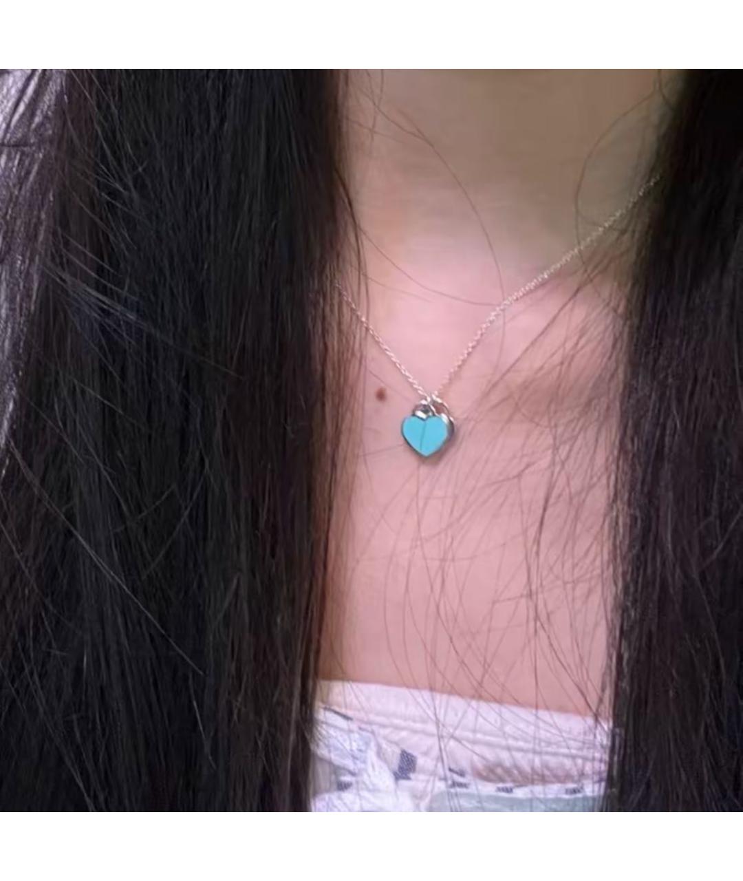 TIFFANY&CO Бирюзовая серебряная подвеска, фото 4