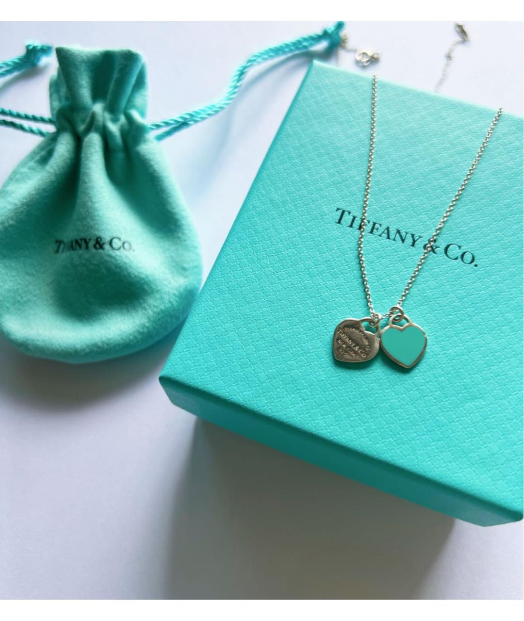 TIFFANY&CO Бирюзовая серебряная подвеска, фото 5