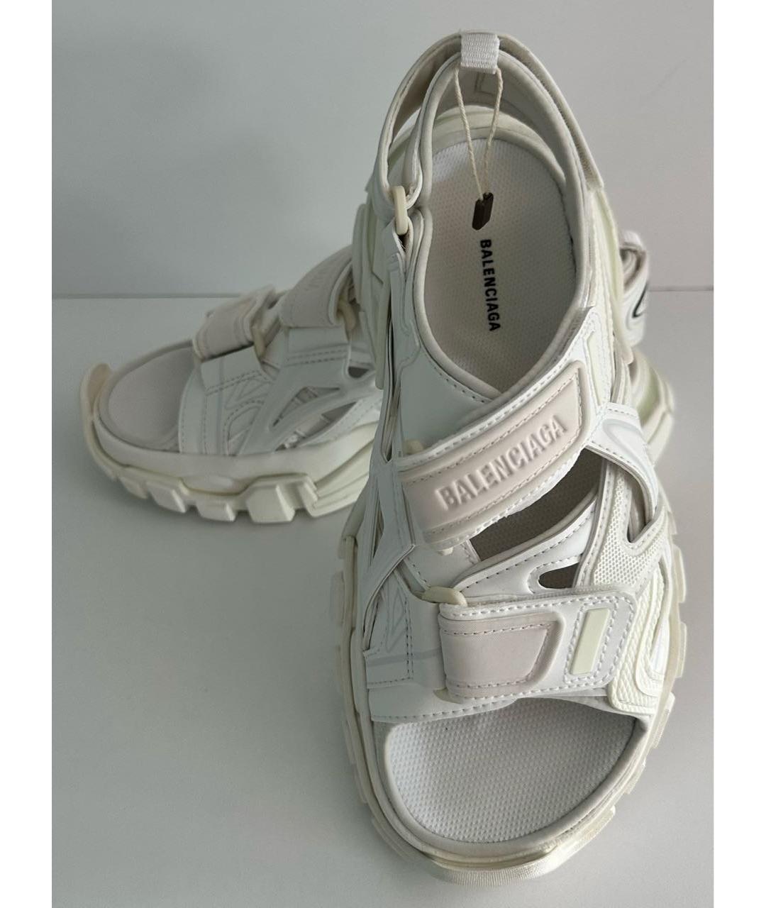 BALENCIAGA Белые неопреновые сандалии, фото 5