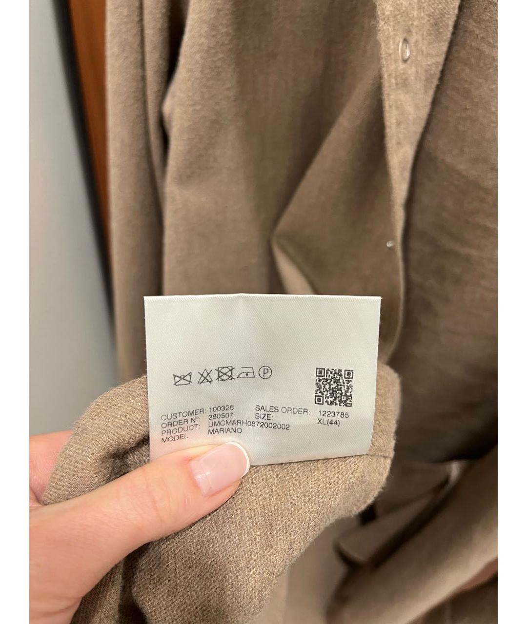 KITON Бежевая хлопковая кэжуал рубашка, фото 8