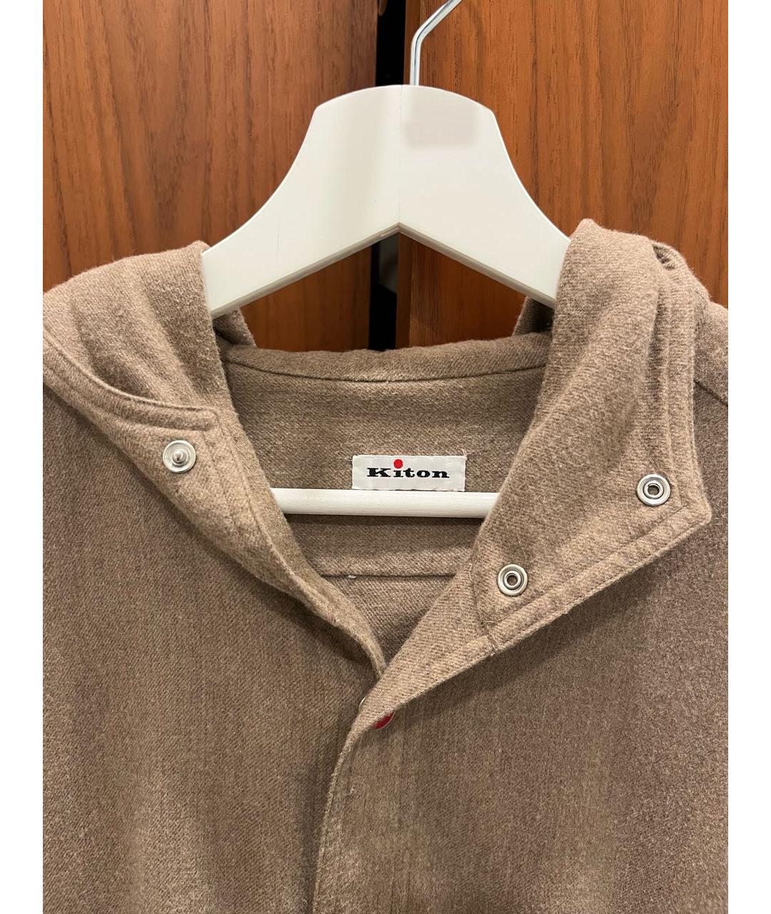 KITON Бежевая хлопковая кэжуал рубашка, фото 3