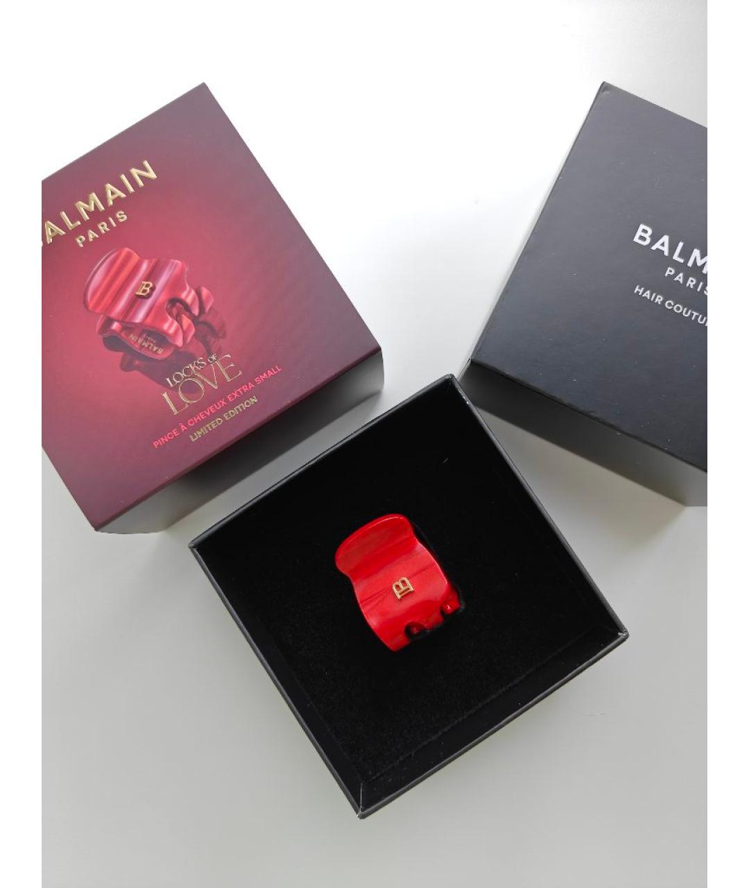 BALMAIN Красная заколка, фото 2