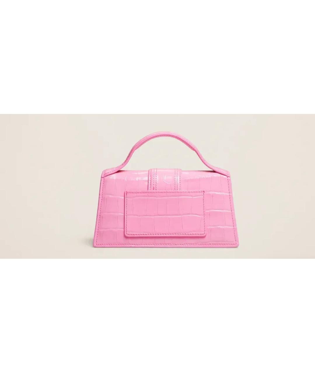 JACQUEMUS Розовая кожаная сумка через плечо, фото 5