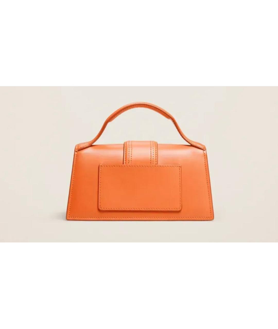 JACQUEMUS Оранжевая кожаная сумка через плечо, фото 5