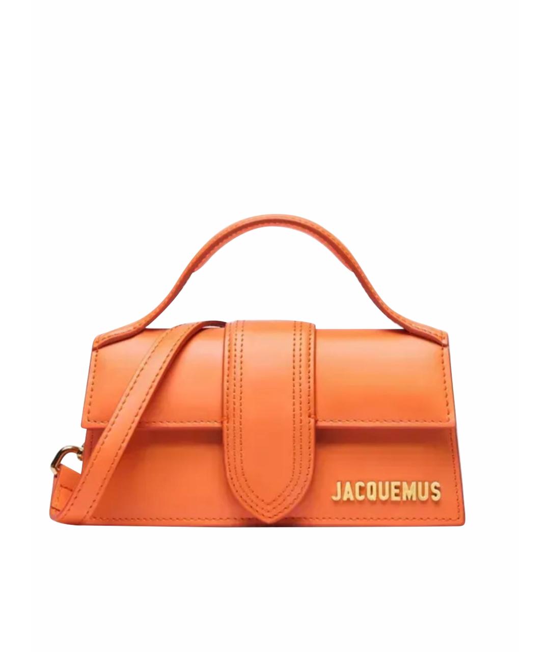 JACQUEMUS Оранжевая кожаная сумка через плечо, фото 1