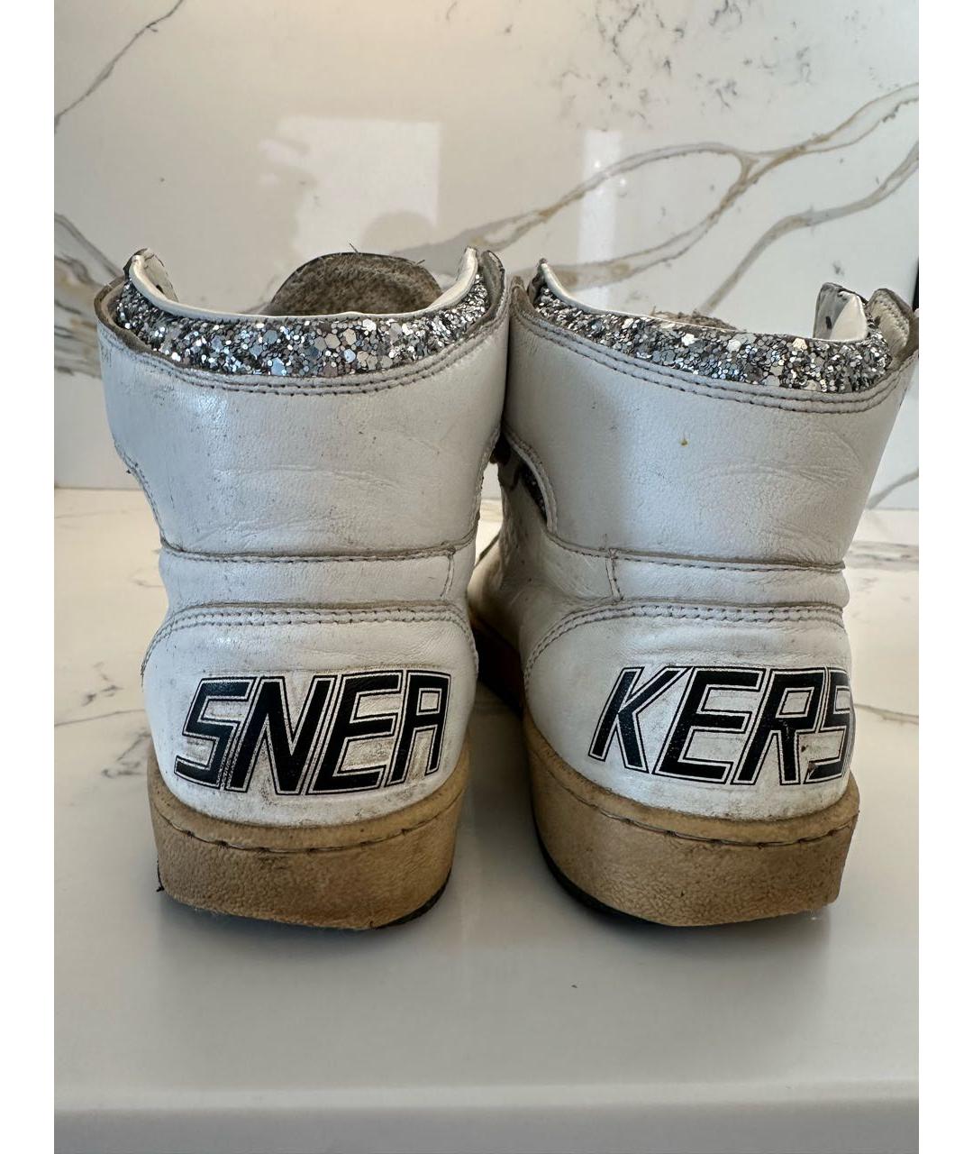 GOLDEN GOOSE Белые кожаные кеды, фото 7