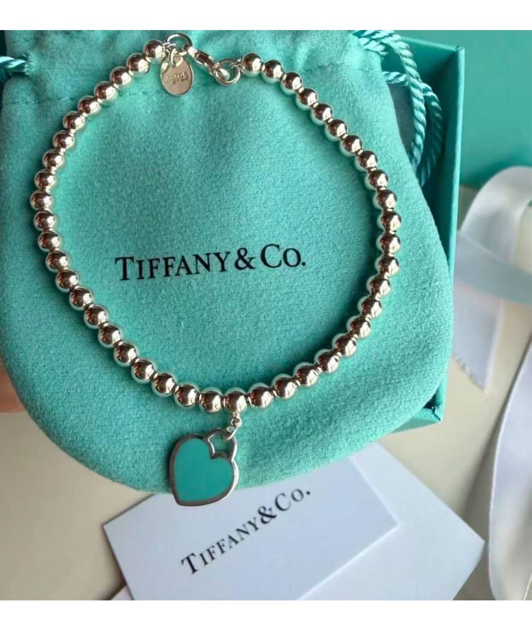 TIFFANY&CO Бирюзовый серебряный браслет, фото 5