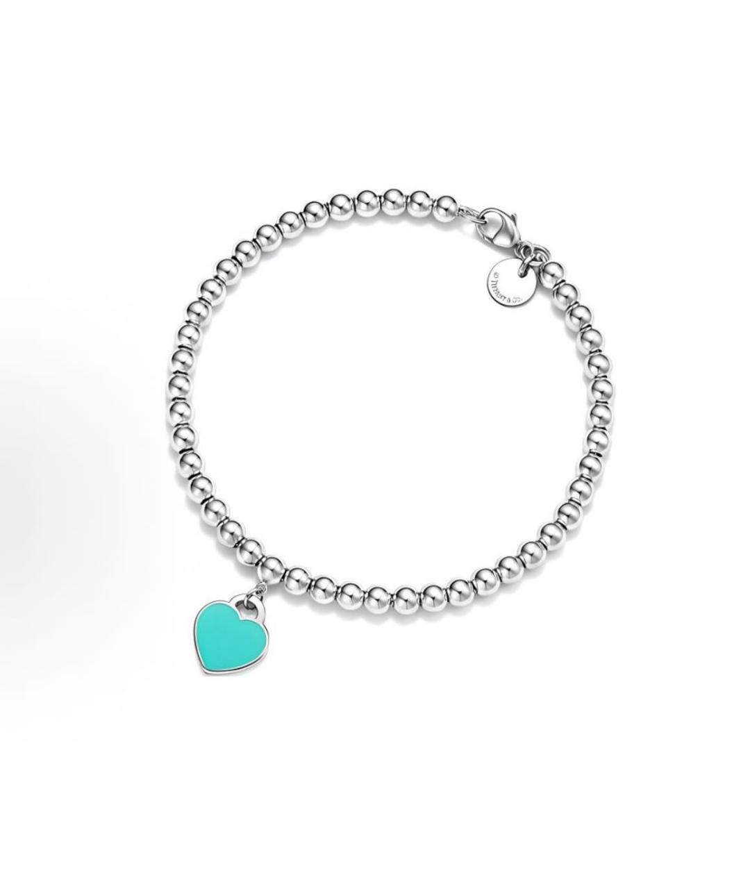 TIFFANY&CO Бирюзовый серебряный браслет, фото 8