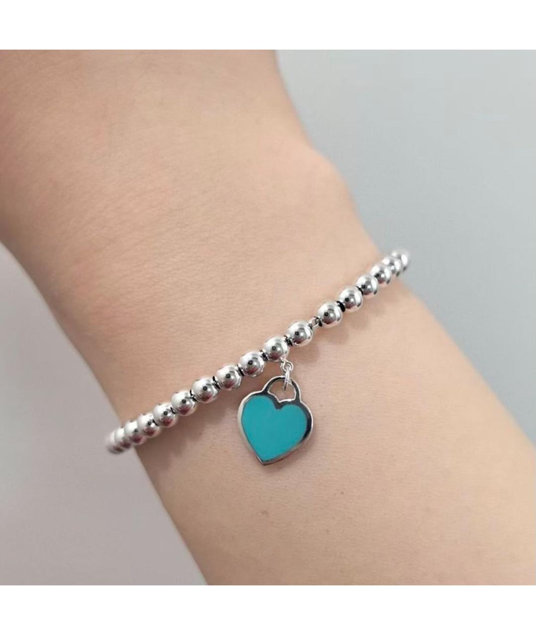 TIFFANY&CO Бирюзовый серебряный браслет, фото 7