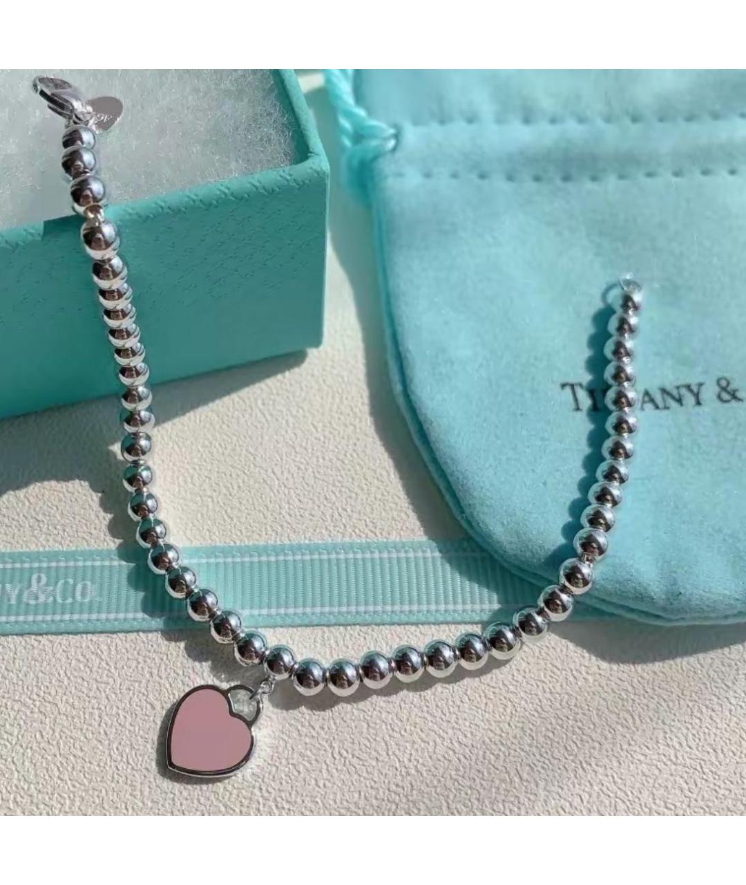 TIFFANY&CO Розовый серебряный браслет, фото 3