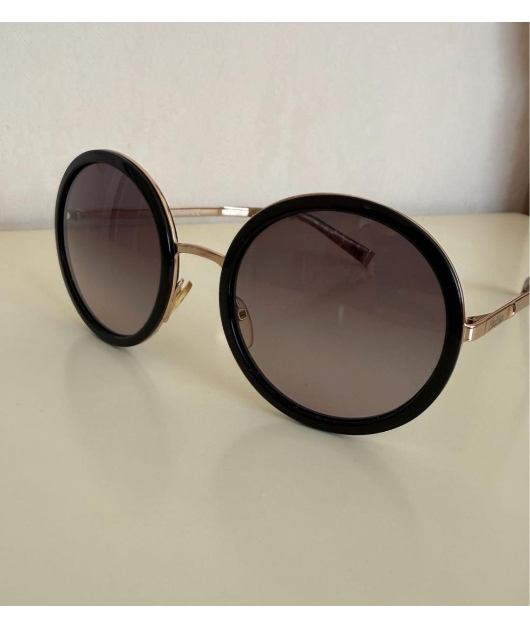 MAX MARA Черные пластиковые солнцезащитные очки, фото 2