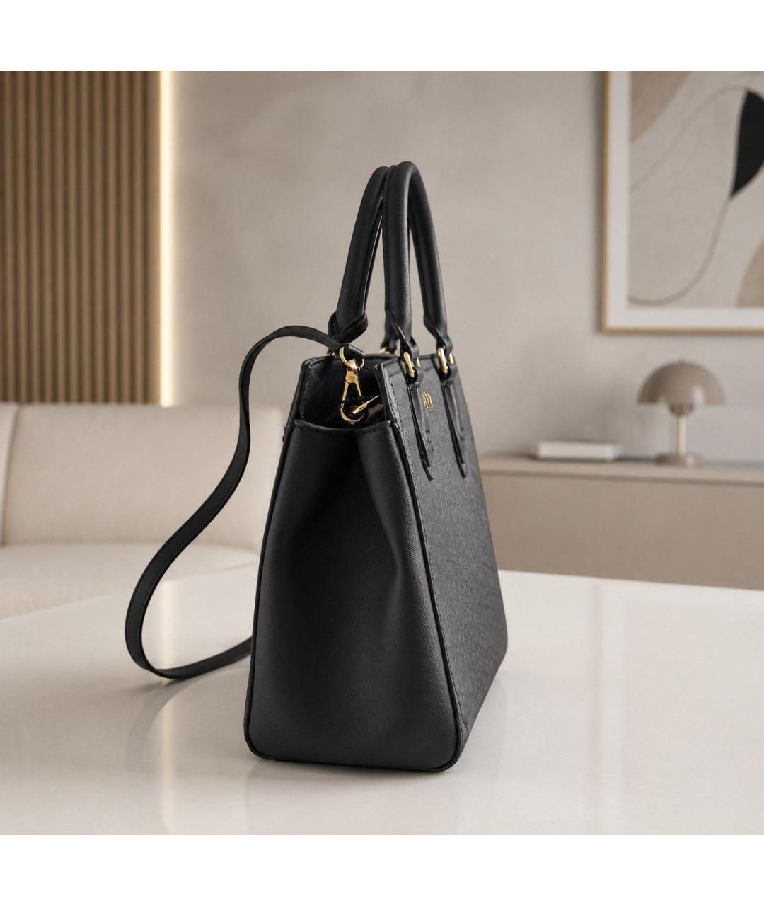 DKNY Черная сумка тоут из искусственной кожи, фото 3