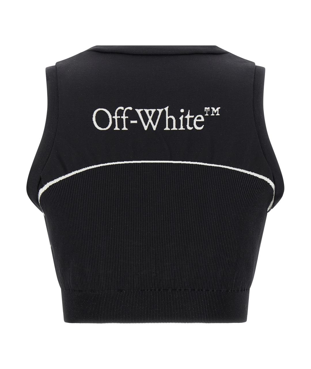 OFF-WHITE Черная полиамидовая майка, фото 2