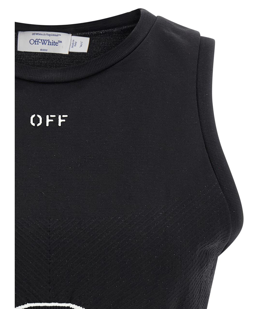 OFF-WHITE Черная полиамидовая майка, фото 3