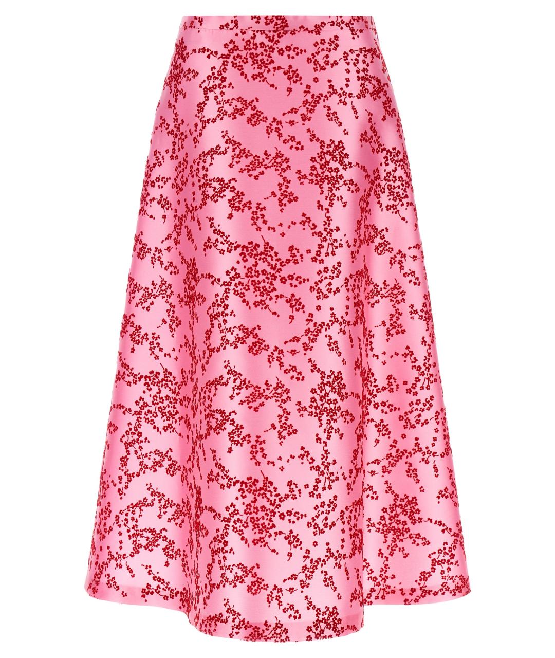 ALBERTA FERRETTI Розовая полиэстеровая юбка макси, фото 1