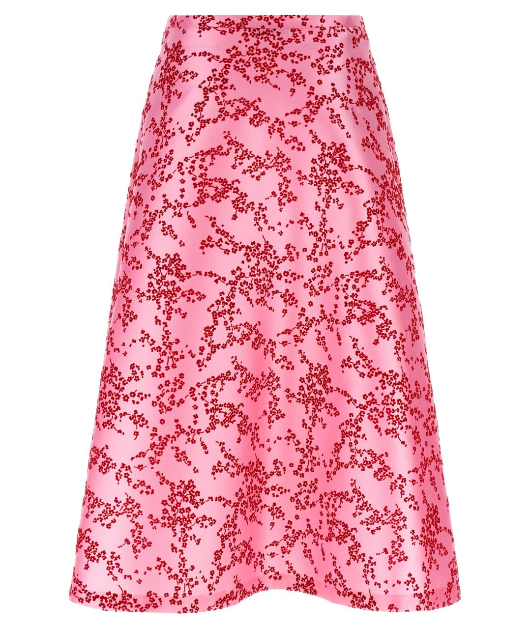 ALBERTA FERRETTI Розовая полиэстеровая юбка макси, фото 2