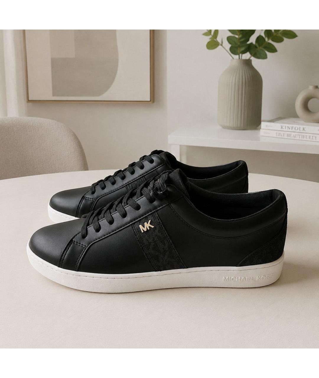MICHAEL KORS Черные кеды из искусственной кожи, фото 8