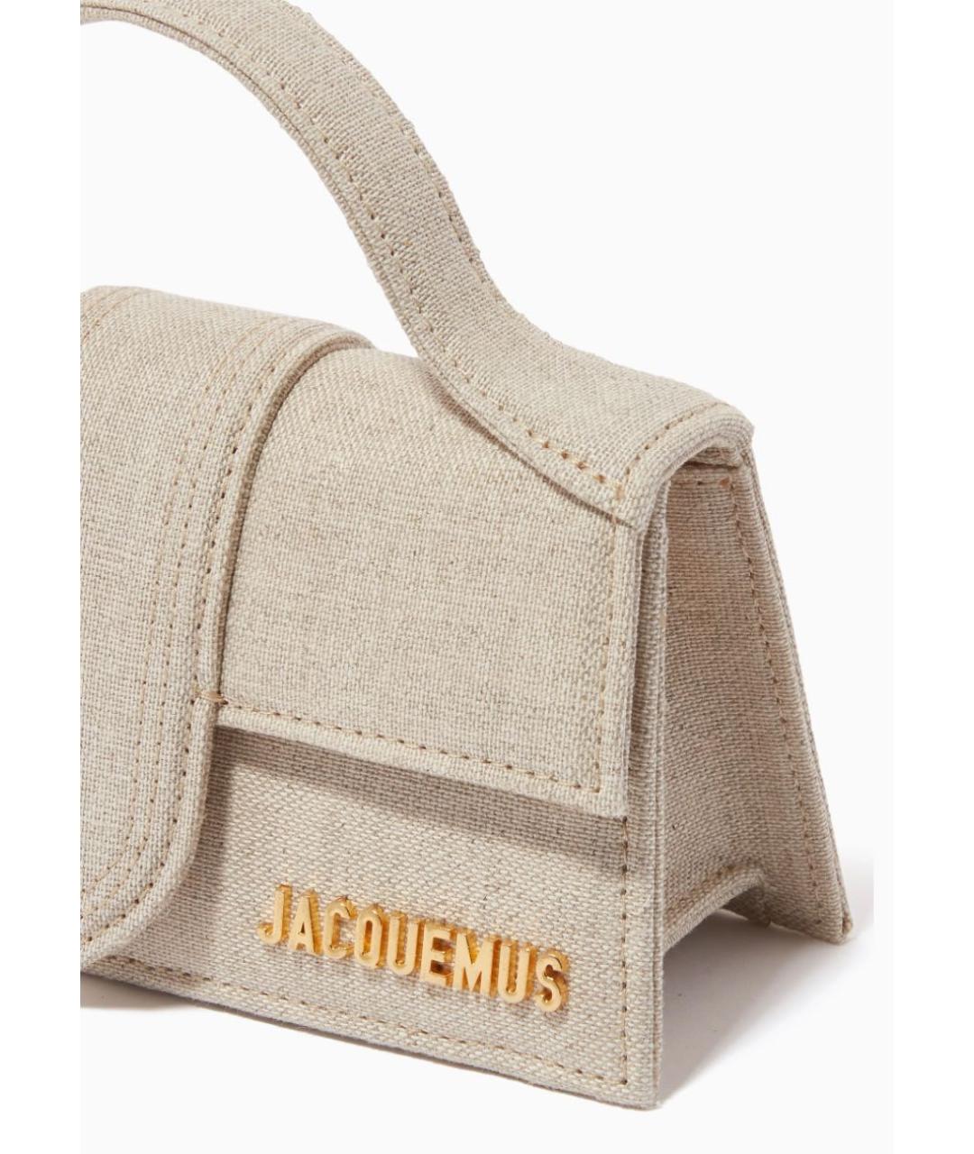 JACQUEMUS Бежевая сумка через плечо, фото 4