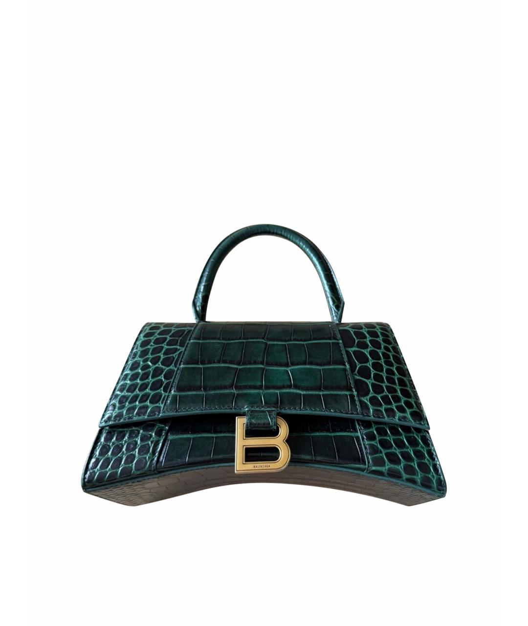 BALENCIAGA Зеленая кожаная сумка через плечо, фото 1