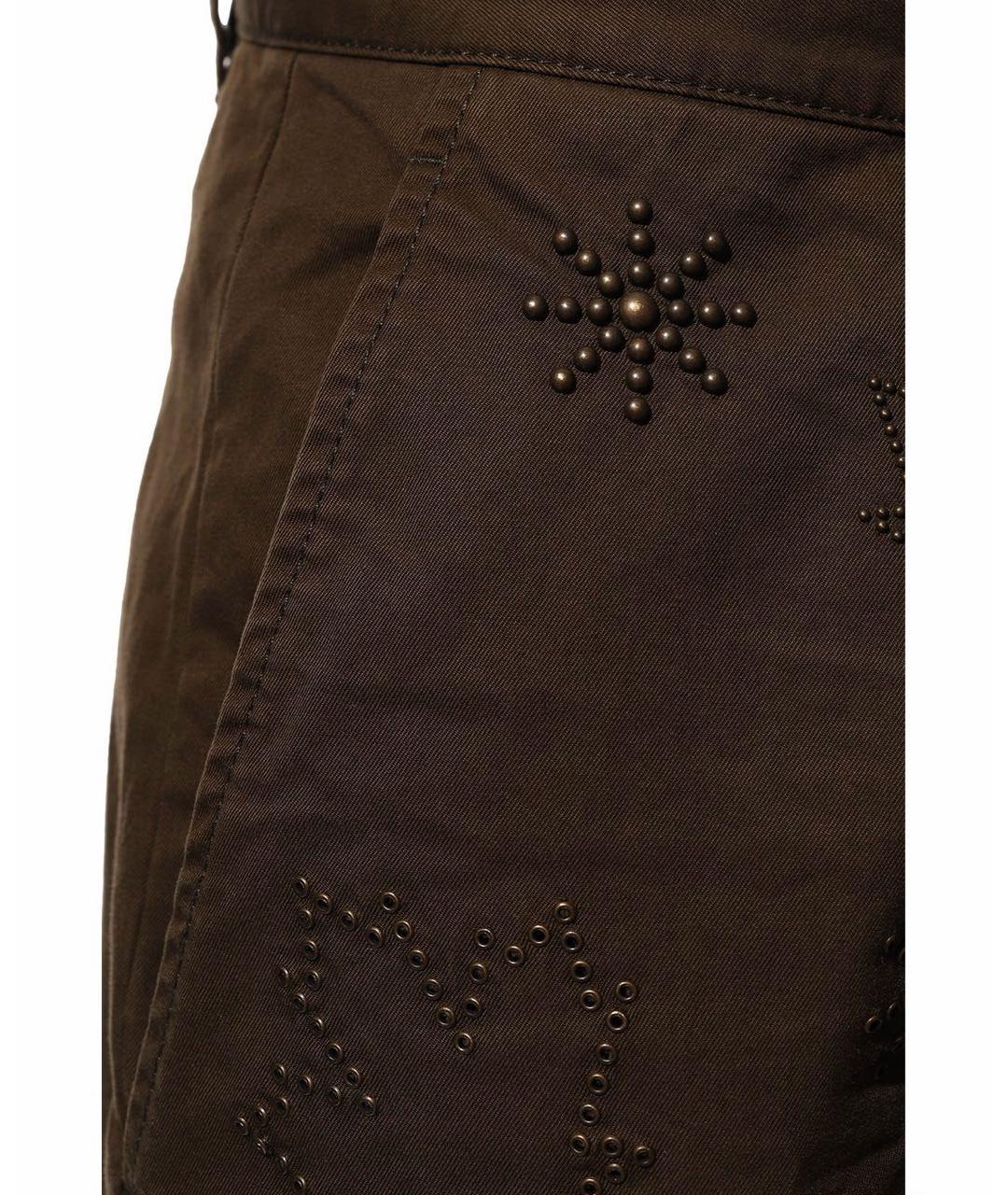 DSQUARED2 Хаки хлопковые брюки чинос, фото 3