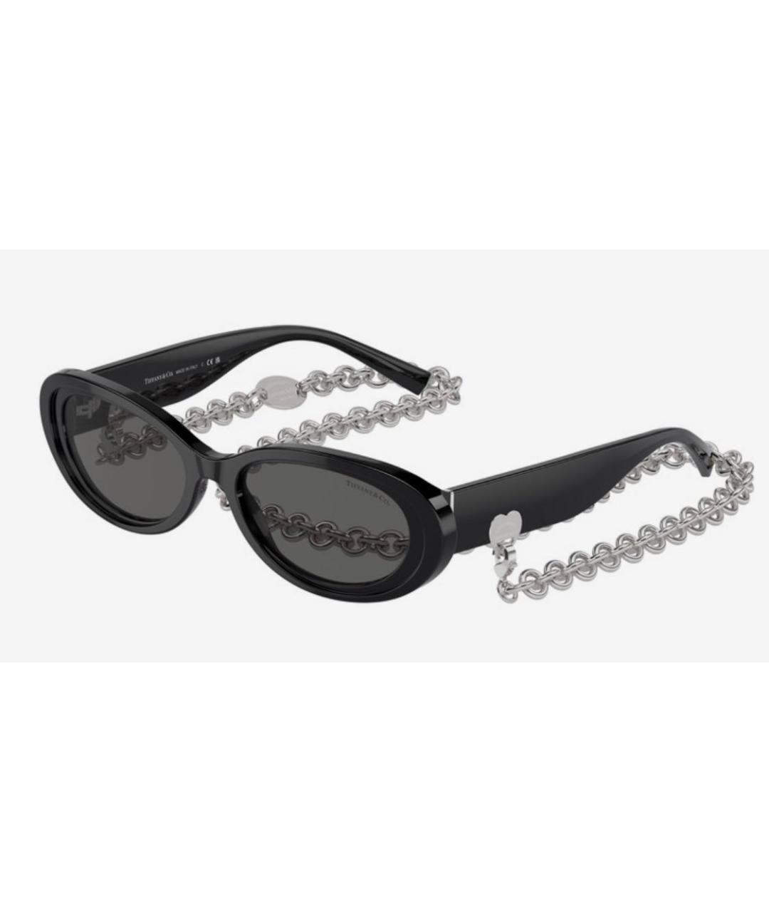 TIFFANY&CO Черные пластиковые солнцезащитные очки, фото 4