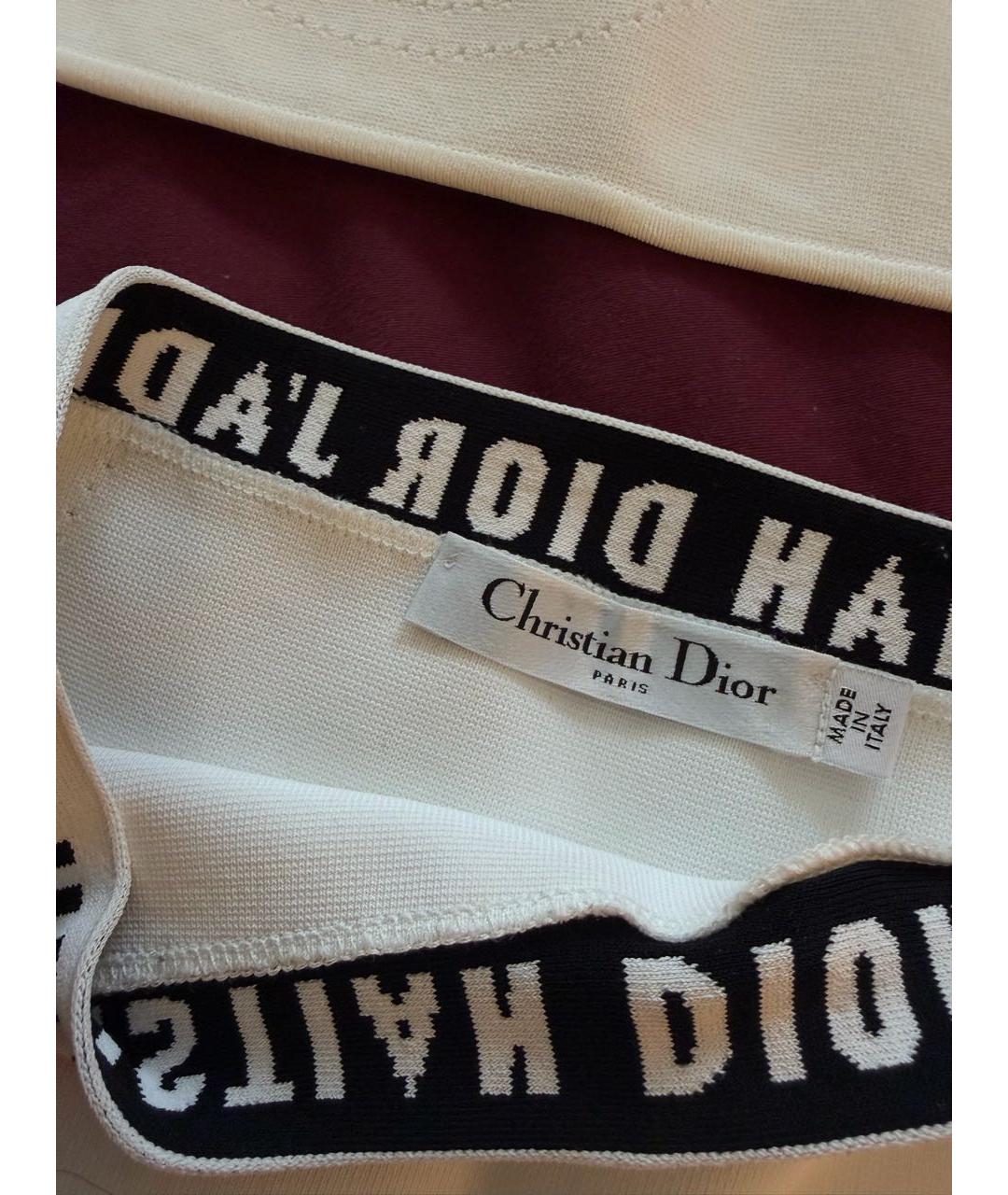 CHRISTIAN DIOR Белый вискозный костюм с брюками, фото 2