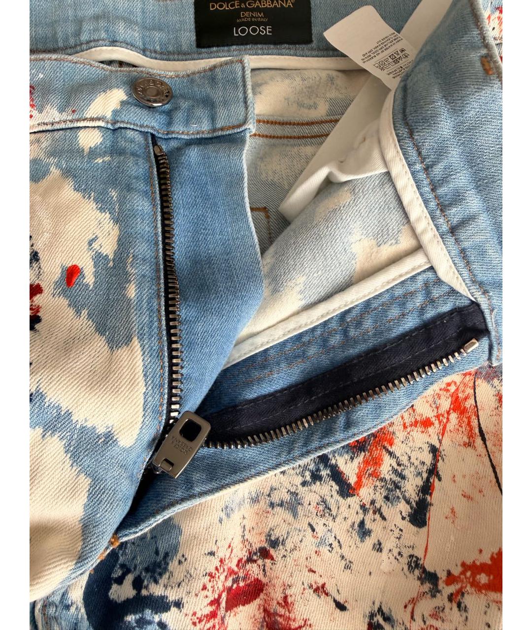 DOLCE&GABBANA Мульти хлопко-эластановые джинсы скинни, фото 7