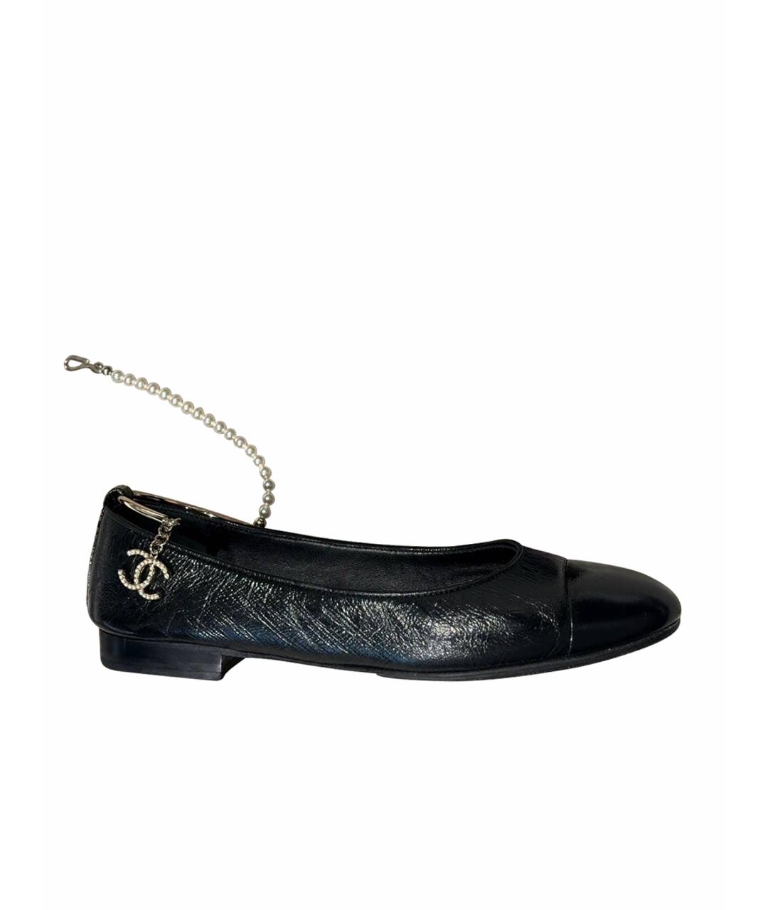 CHANEL Черные кожаные туфли, фото 1