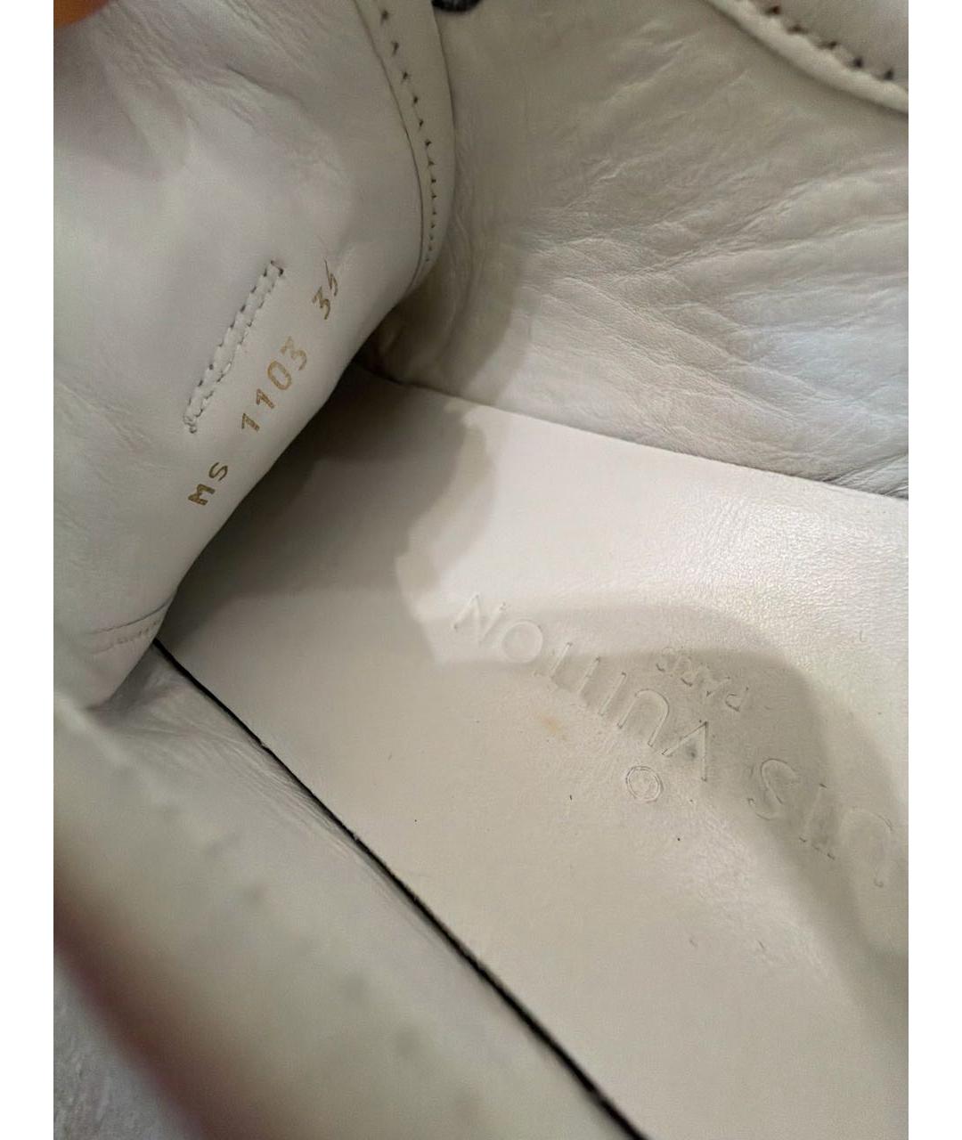 LOUIS VUITTON Белые кожаные кеды, фото 5